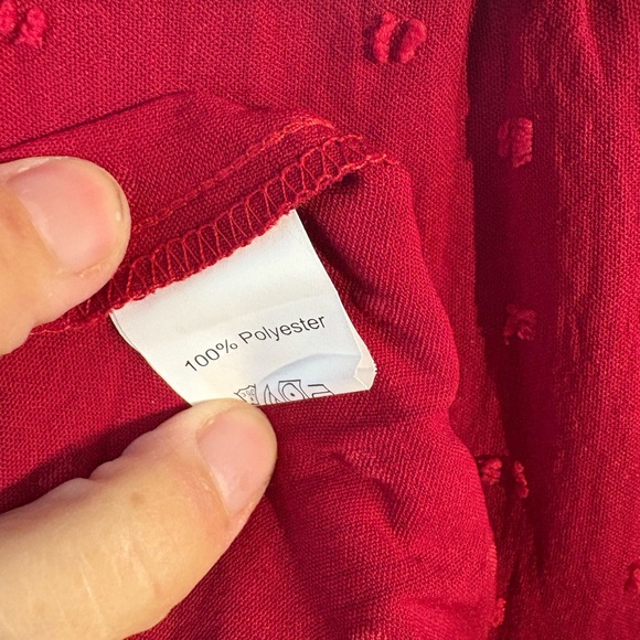 Women's Red Ruffle Top. #2 - Picture 4 of 7